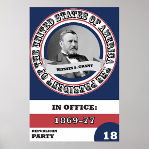 Ulysses S. Grant Presidential History Poster