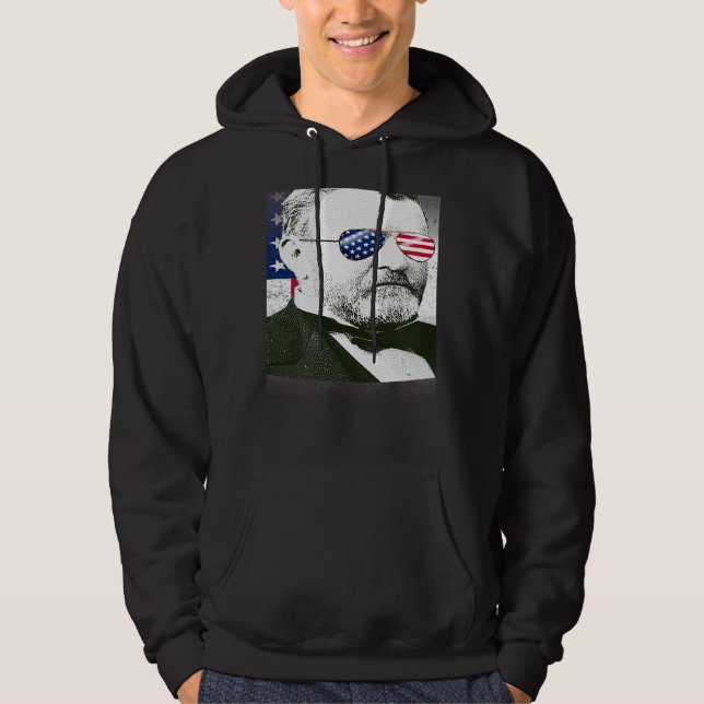 Ulysses S Grant USA Flag Patriotic American Flag 4 Hoodie (Front)