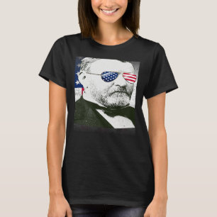 Ulysses S Grant USA Flag Patriotic American Flag 4 T-Shirt