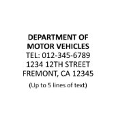 UM-12 Pre-Inked Stamp with Built-In Ink Pad (UM12 Template)