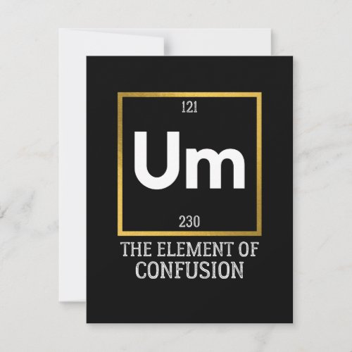 Um The Element of Confusion T_Shirt Save The Date