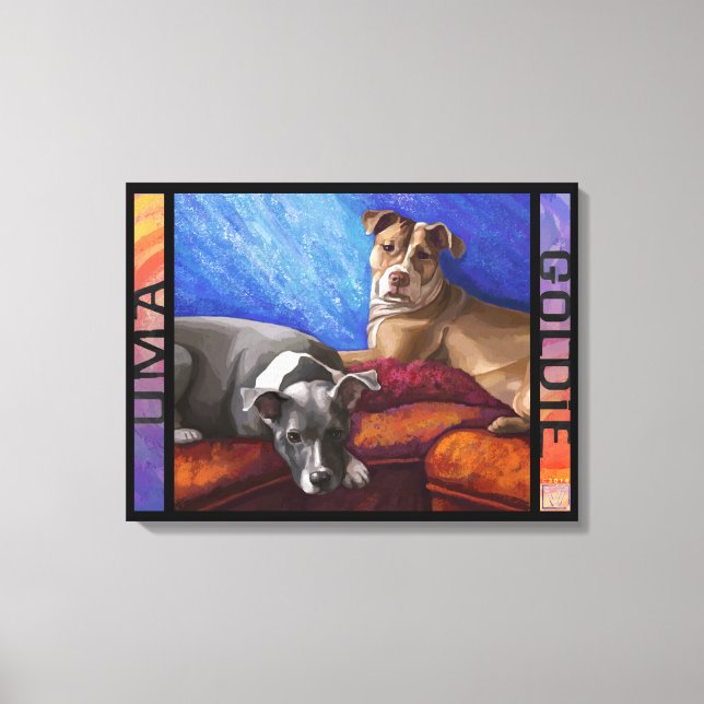 Uma and Goldie Canvas Print (Front)