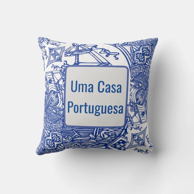Uma Casa Portuguesa designs Throw Pillow (Back)