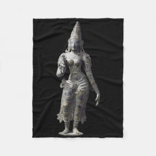 Uma Parvati Wife Of The Hindu God Shiva Fleece Blanket