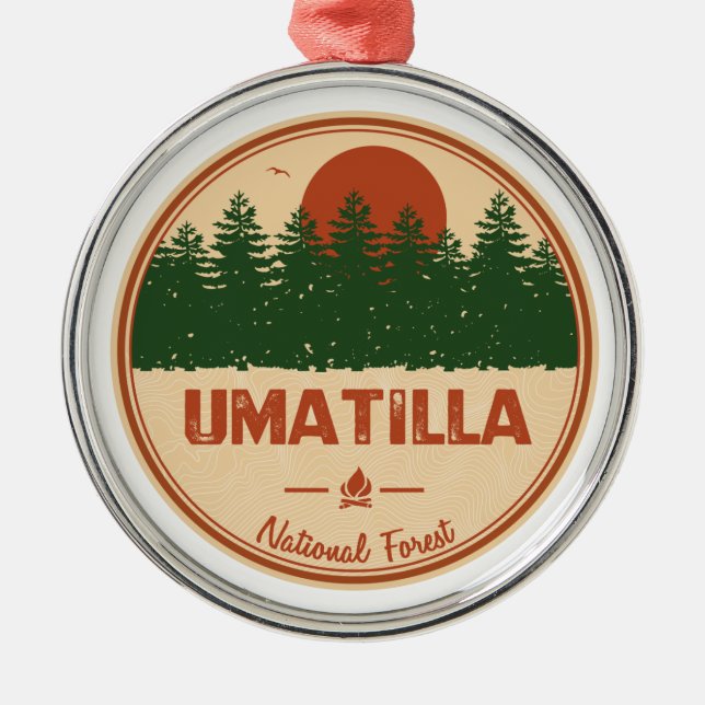 Umatilla National Forest Metal Ornament (Front)