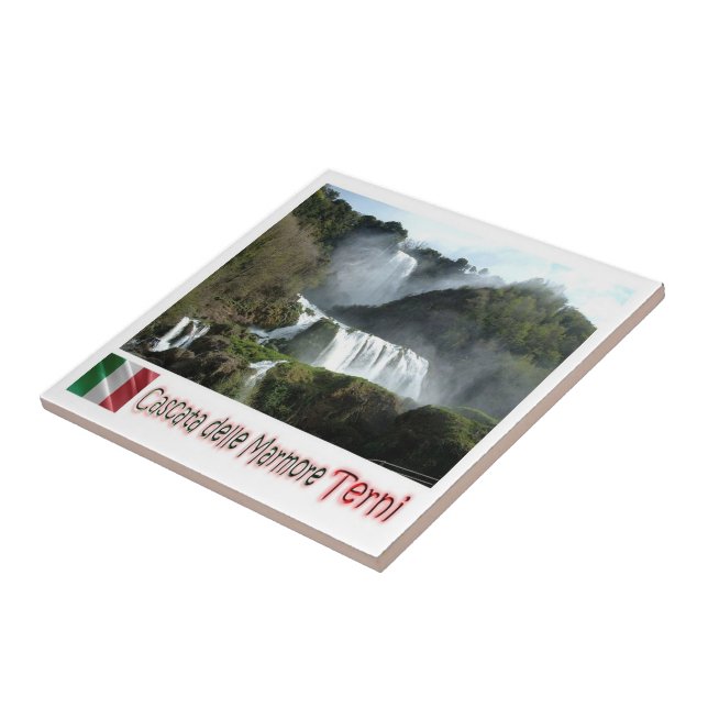 UMB009 TERNI, Marmore Falls, Umbria, Italy, Ceramic Tile (Side)