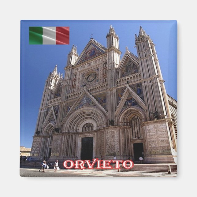 UMB020 ORVIETO, Cathedral, Umbria, Italy, Fridge Magnet (Front)