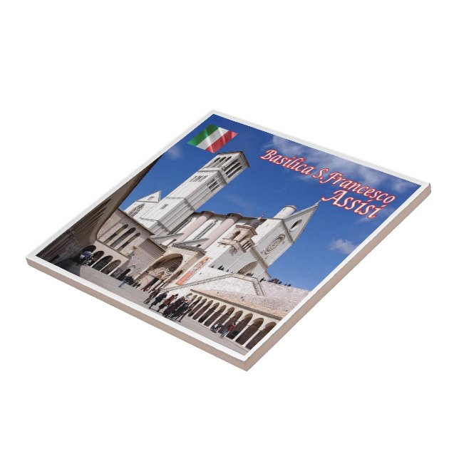 UMB035 ASSISI, Umbria, Italy, Ceramic Tile (Side)