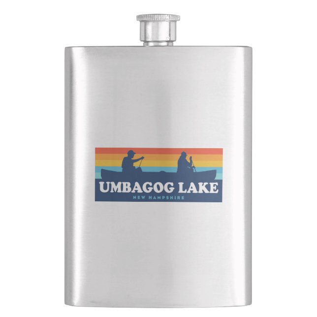 Umbagog Lake New Hampshire Canoe Flask (Front)