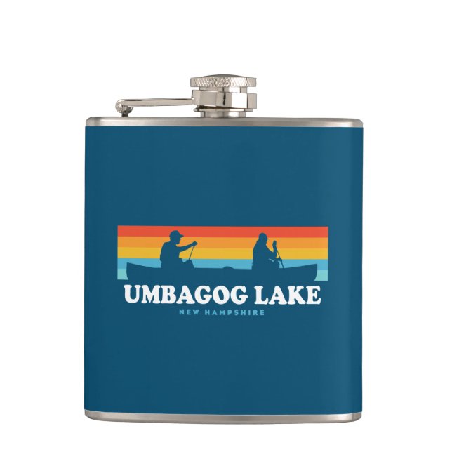Umbagog Lake New Hampshire Canoe Flask (Front)