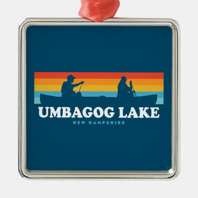 Umbagog Lake New Hampshire Canoe Metal Ornament (Front)