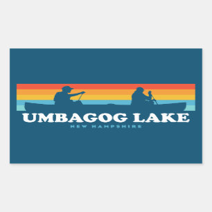 Umbagog Lake New Hampshire Canoe Rectangular Sticker