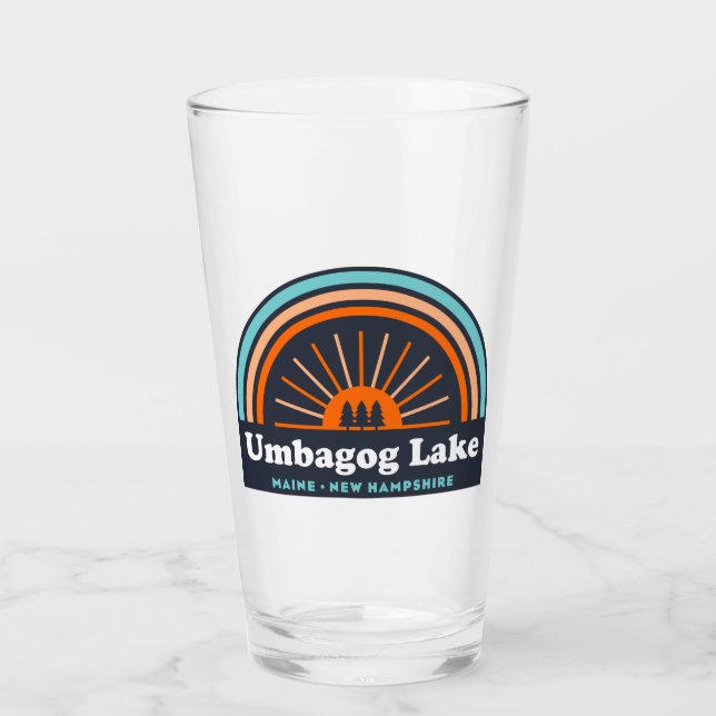 Umbagog Lake New Hampshire Maine Glass (Front)