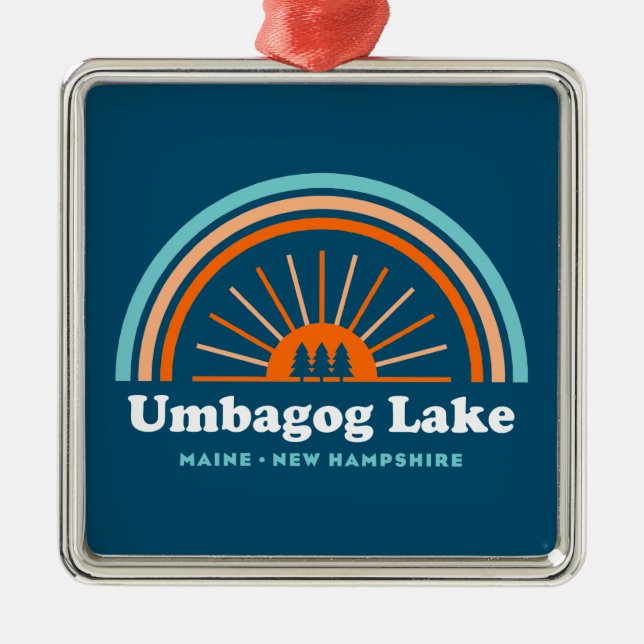 Umbagog Lake New Hampshire Maine Metal Ornament (Front)