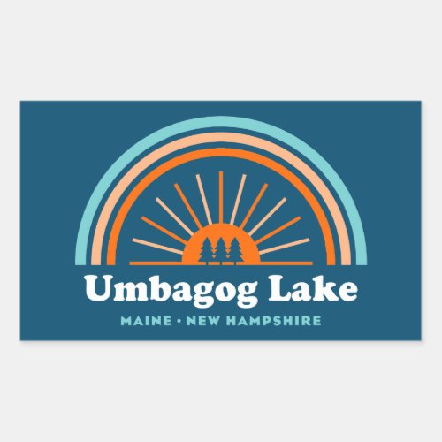 Umbagog Lake New Hampshire Maine Rectangular Sticker