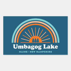 Umbagog Lake New Hampshire Maine Rectangular Sticker