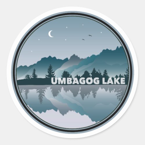 Umbagog Lake New Hampshire Reflection Classic Round Sticker