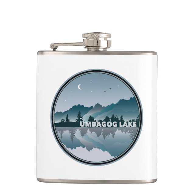 Umbagog Lake New Hampshire Reflection Flask (Front)