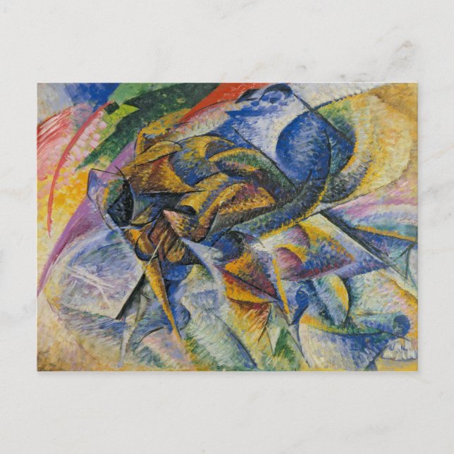 Umberto Boccioni, 1913, Dynamism of a Cyclist, Art Postcard (Front)