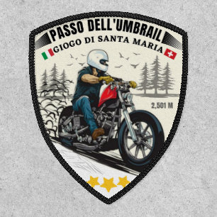 Umbrail pass Italian swiss border alps motobike Patch