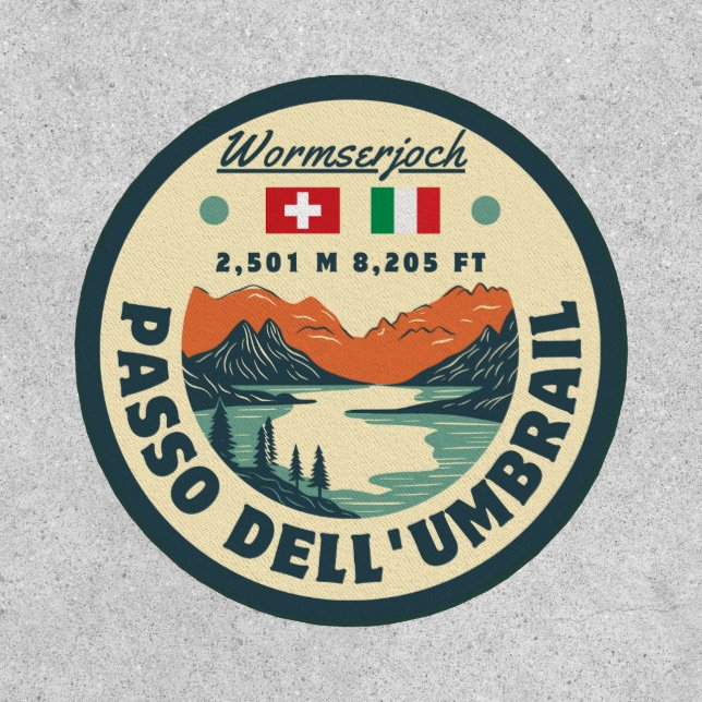  Umbrail pass Italy–Switzerland border alps Patch (Front)