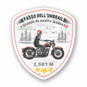 Umbrail pass Italy–Switzerland border alps Sticker