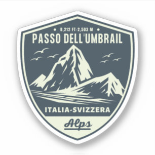  Umbrail pass Italy–Switzerland border alps Sticker