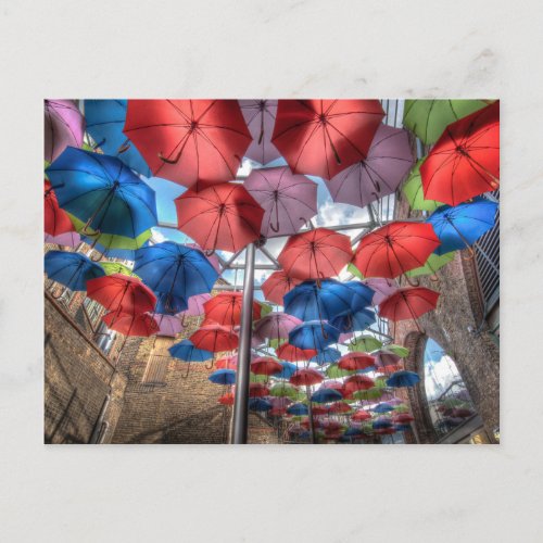 Umbrella Art Borough Market London Postcard