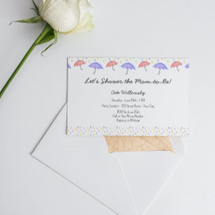 Umbrella Baby Shower Invitation