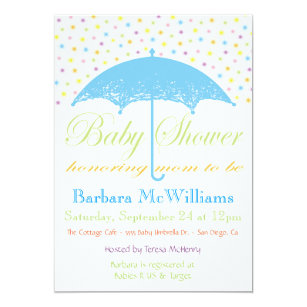 umbrella baby shower invitations zazzle