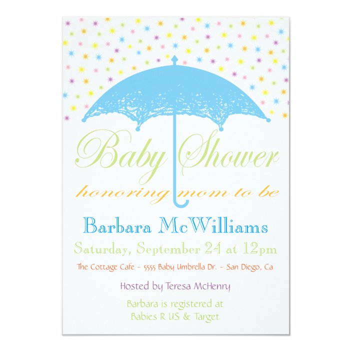 umbrella baby shower invitations