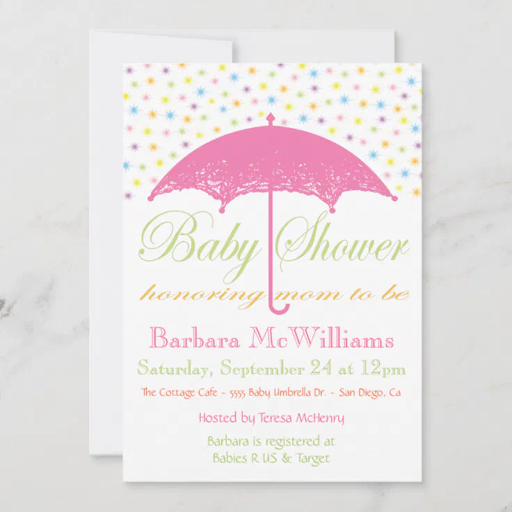 Umbrella Baby Shower Invitations | Zazzle