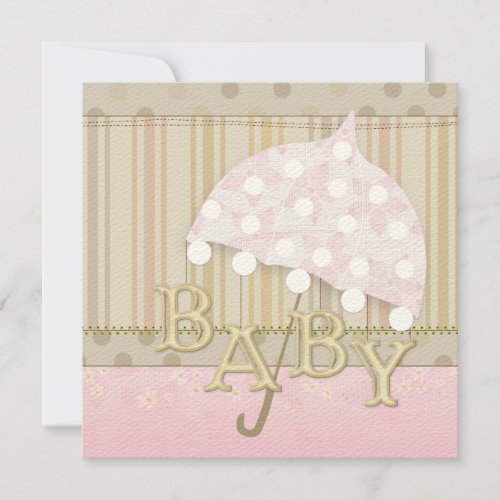 Umbrella Baby Shower Invitations