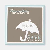 Umbrella Baby Shower Save the Date Magnets