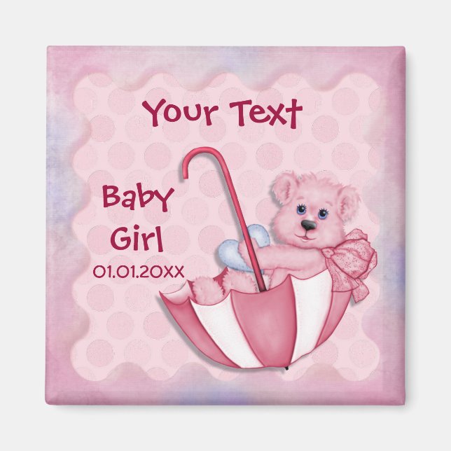 Umbrella Bear - Customize - Girl Magnet (Front)