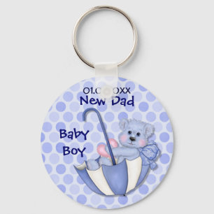 Umbrella Bear - New Dad - Boy Keychain