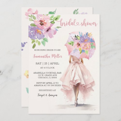 Umbrella Bridal Shower Ideas Invitation