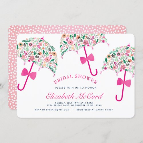 Umbrella Bridal Shower Invitation