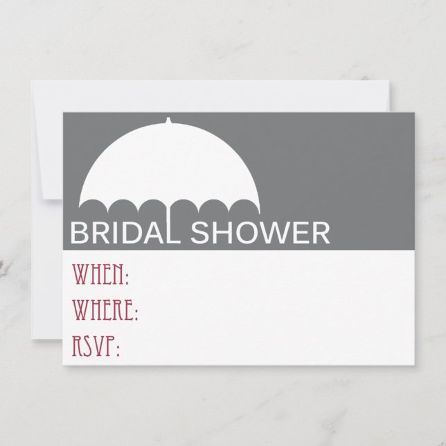 Umbrella Bridal Shower Invitation (Front)
