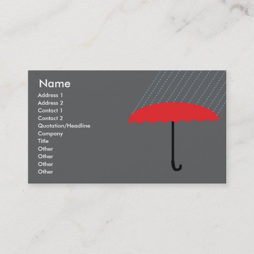 Customizable Umbrella - Business Business Card Templates
