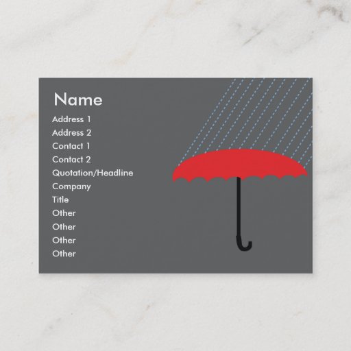 Customizable Umbrella - Chubby Business Cards
