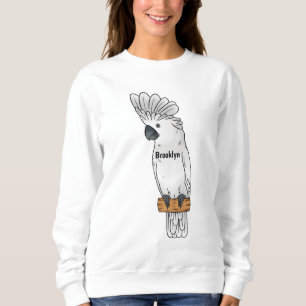 Umbrella cockatoo bird cartoon illustration sweatshirt