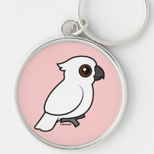 Umbrella Cockatoo (flat) Keychain