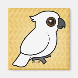 Umbrella Cockatoo (flat) Square Magnet