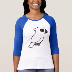 Umbrella Cockatoo (flat) Ladies Raglan Fitted T-Shirt