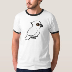 Umbrella Cockatoo (flat) Men's Basic Ringer T-Shirt