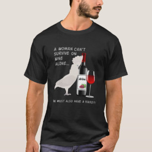 Umbrella Cockatoo Parrot Wine Loving Drinking T-Shirt