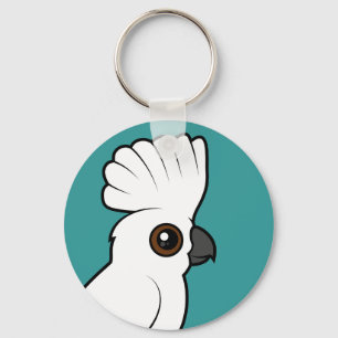 Umbrella Cockatoo (raised) Keychain