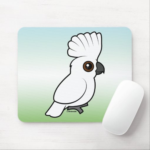 Umbrella Cockatoo (raised) Mouse Pad | Zazzle