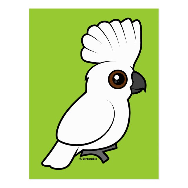 Birdorable Cute Umbrella Cockatoo (raised) Greeting Card